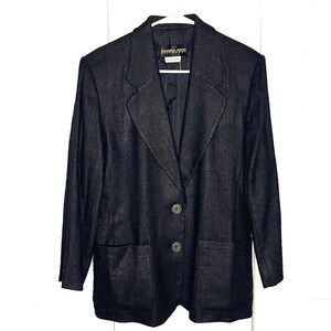 Vintage Sandra Roth 100% Silk Blazer Size 6 Ciaosport EUC Women’s Power Blazer